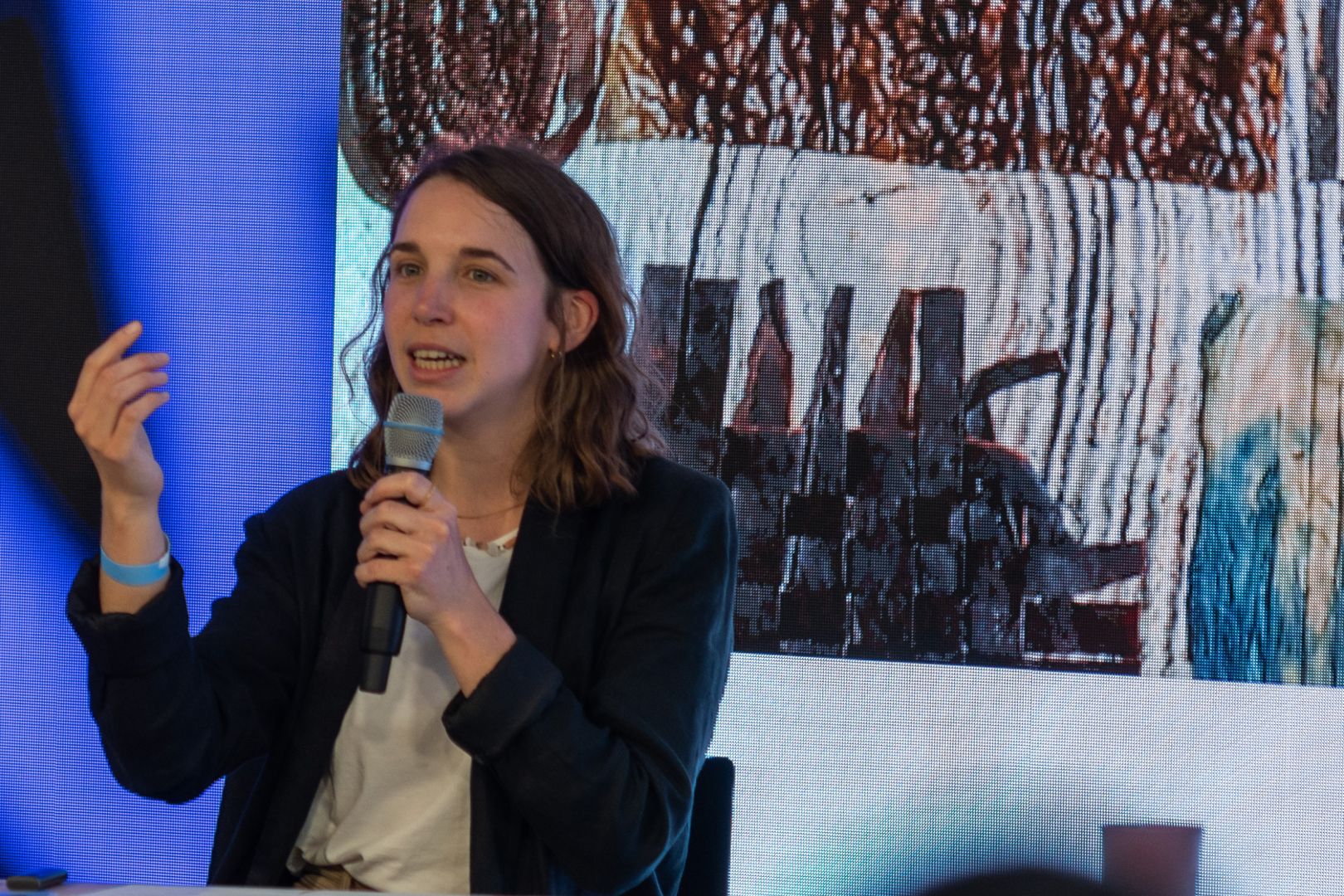 Sophie Stender beim Kreativwirtschaftstag 2024 in Frankfurt am Main.